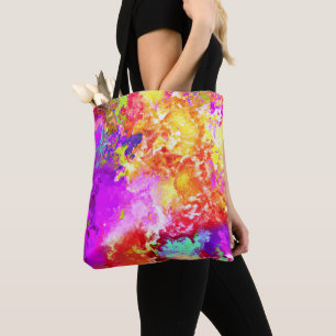 Tote Bag Explosions Abstraites de couleurs artistiques