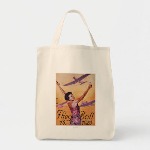 Tote Bag Exposition d'aviation à l'affiche de promo de