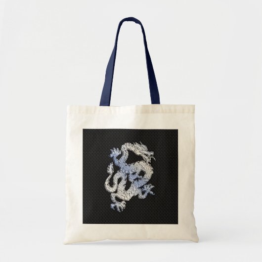 Tote Bag Expression Dragon sur la peau de serpent noir Impr (Devant)
