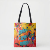 Tote Bag Expressioniste moderne abstrait coloré artistique (Devant)