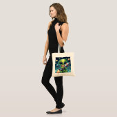 TOTE BAG EXTRA-TERRESTRE AVEC UNE FUSÉE (Devant (modèle))