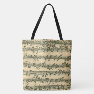 Tote Bag Extrait authentique de manuscrit de Bach Chaconne