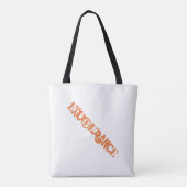 Tote Bag Exuberance moderne Orange Bold Graffiti Typographi (Dos)