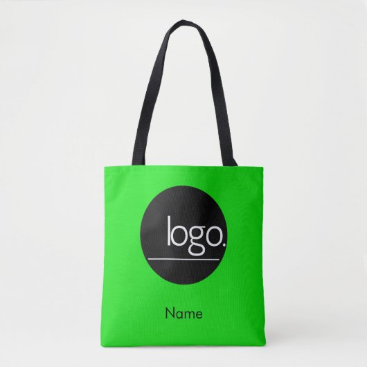 TOTE BAG EYE CATCHING VERT AJOUTER PROPRE LOGO MARQUE D'AFF (Devant)