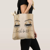 Tote Bag Eyelash Extensions Lash Boss Or de luxe (De près)
