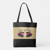 Tote Bag Eyelashes and Brows - Parties scintillant rouge de (Dos)