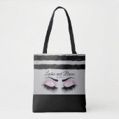 Tote Bag Eyelashes et Brosses - Jolie Parties scintillant r (Devant)