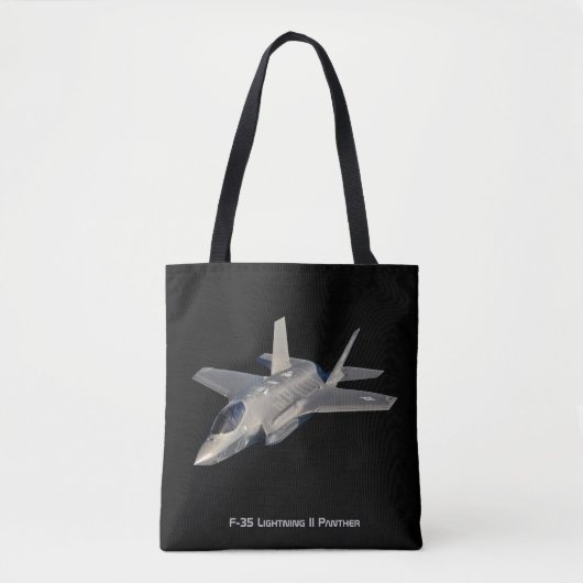 Tote Bag F-35 Lightning II Panther Jet Fighter (Devant)