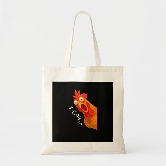 Tote Bag F-Caw-F Chicken Essential Classic Retro (Devant)