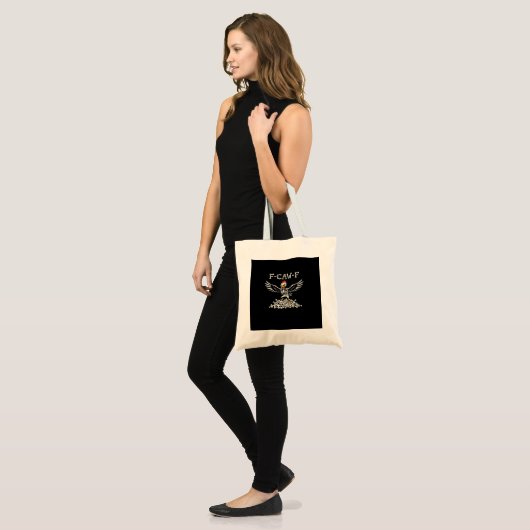 Tote Bag F-Caw-F Funny Chicken Halloween Cool Unique (Devant (modèle))