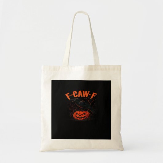 Tote Bag F-Caw-F Halloween Tendance Décontractée (Devant)