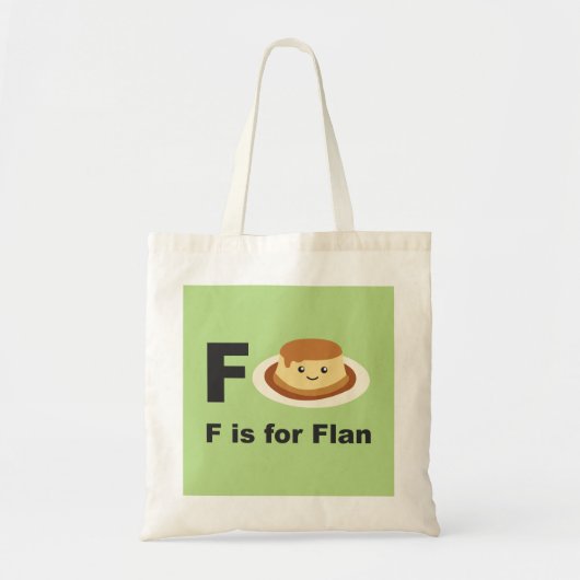 Tote Bag F est pour Flan (Devant)