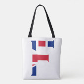 Tote Bag F Monogramme superposé sur le stcnt Drapeau Union (Dos)