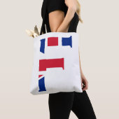 Tote Bag F Monogramme superposé sur le stcnt Drapeau Union (De près)