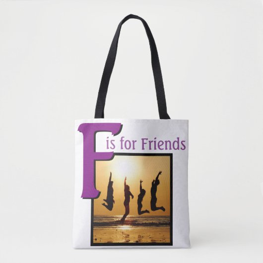 Tote Bag F pour les amis (Devant)