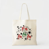 Tote Bag Fa la la Christmas (Devant)