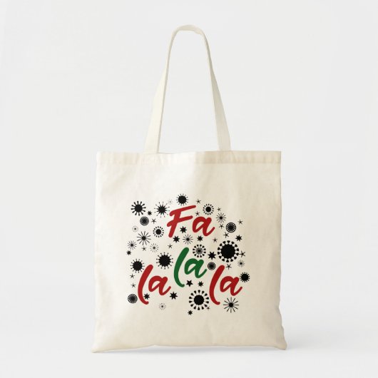 Tote Bag Fa la la Christmas (Devant)