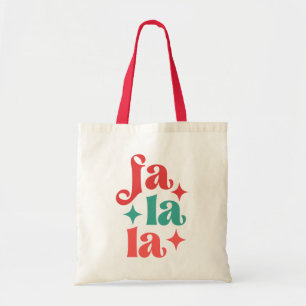 Tote Bag Fa La La - Festive vacances Typographie Design
