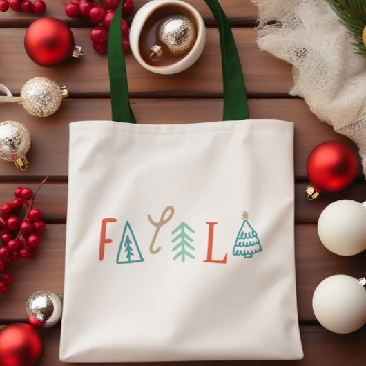 Tote Bag Fa La La Funny Noël Arbre Vacances
