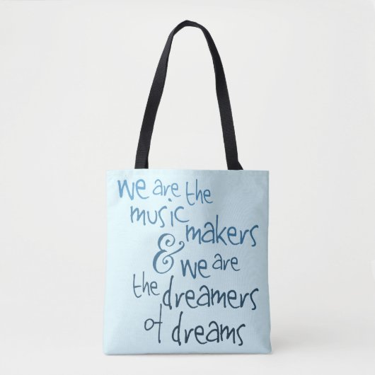 Tote Bag Fabricants de musique - Typographie moderne Turquo (Devant)