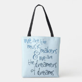 Tote Bag Fabricants de musique - Typographie moderne Turquo (Dos)