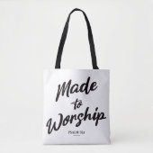 Tote Bag Fabriqué au psaume de culte 95:1 (Devant)