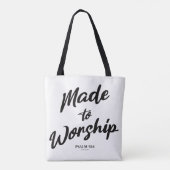 Tote Bag Fabriqué au psaume de culte 95:1 (Dos)