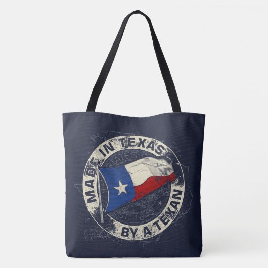 Tote Bag Fabriqué au Texas par un Texan (Dos)