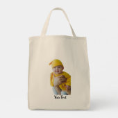 Tote Bag Fabriqué sur mesure - Ajouter une photo et du text (Dos)