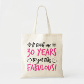 Tote Bag Fabuleux 30e anniversaire (Devant)