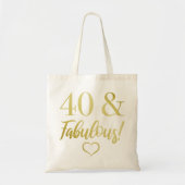 Tote Bag Fabuleux 40e anniversaire (or) (Devant)