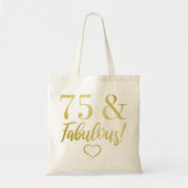 Tote Bag Fabuleux 75e anniversaire (or) (Devant)