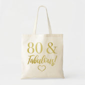 Tote Bag Fabuleux 80e anniversaire (or) (Devant)
