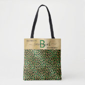 Tote Bag Fabuleux nom léopard émeraude vert d'anniversaire (Devant)