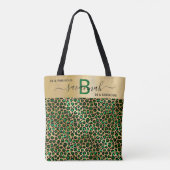 Tote Bag Fabuleux nom léopard émeraude vert d'anniversaire (Dos)