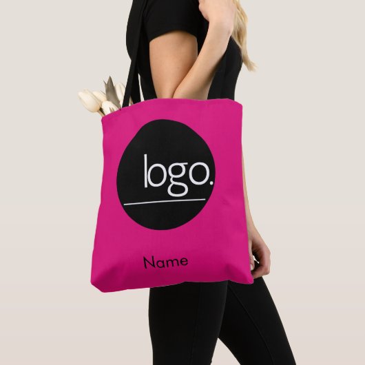 TOTE BAG FABULOUS CHAUD ROSE PROPRE LOGO TEXTE PERSONNALISÉ (De près)