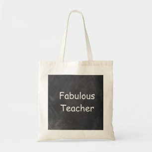 Tote Bag Fabulous Teacher Chalkboard Design Cadeau