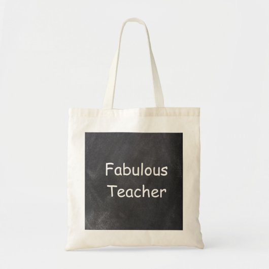 Tote Bag Fabulous Teacher Chalkboard Design Cadeau (Devant)