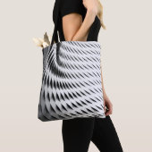 Tote Bag Façade incurvée recouverte de lattes blancs (De près)