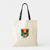 Tote Bag Face abstraite (Dos)