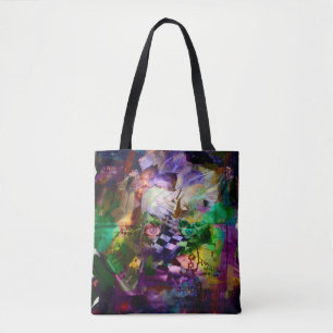 Tote Bag Face Abstraite avec symboles