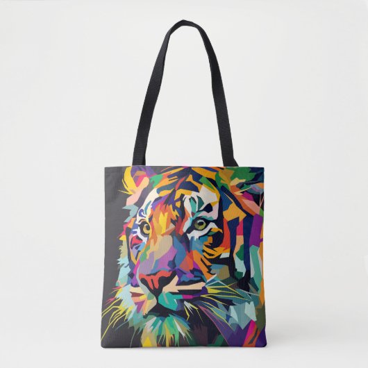 Tote Bag Face Abstraite de tigre (Devant)
