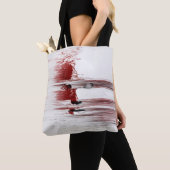Tote Bag Face Abstraite en rouge (De près)