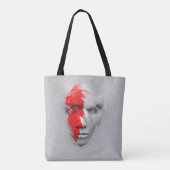 Tote Bag Face blanche rouge (Dos)