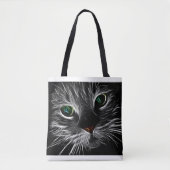 Tote Bag Face de chat fractal Fourre-tout (Devant)