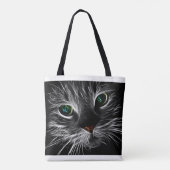 Tote Bag Face de chat fractal Fourre-tout (Dos)