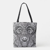 Tote Bag Face de l'ours Fourre-tout (Dos)