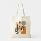 Tote Bag Face d'une ligne de formes Abstraites (Dos)
