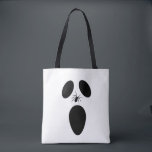 Tote Bag Face fantôme noir et blanc d'Halloween<br><div class="desc">Fantôme d'horreur noir et blanc. Drôle Halloween costume design à porter lorsque vous allez Trick ou Treat. Cette marchandise déplaisante et monstrueuse est idéale pour une soirée d'Halloween éffrayante avec un thème de fantôme effrayant ou de film d'horreur. Allez bien avec votre décoration Halloween de Jack-o'-lantern citrouille, fantôme, crâne, squelette,...</div>