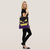 Tote Bag Face Jack-o-lanterne (Sur le modèle)